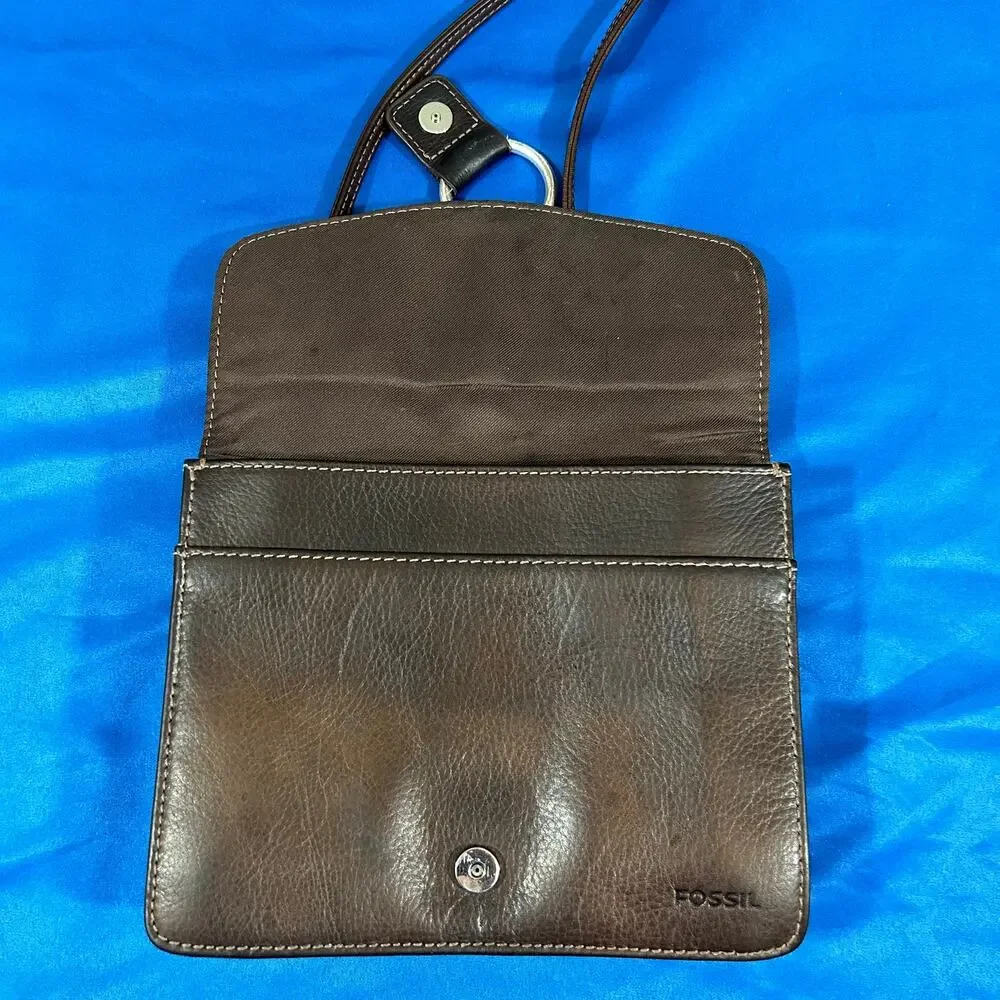 Fossil Crossbody Bag Vintage Genuine Leather 8.5 x 7.5 x 3